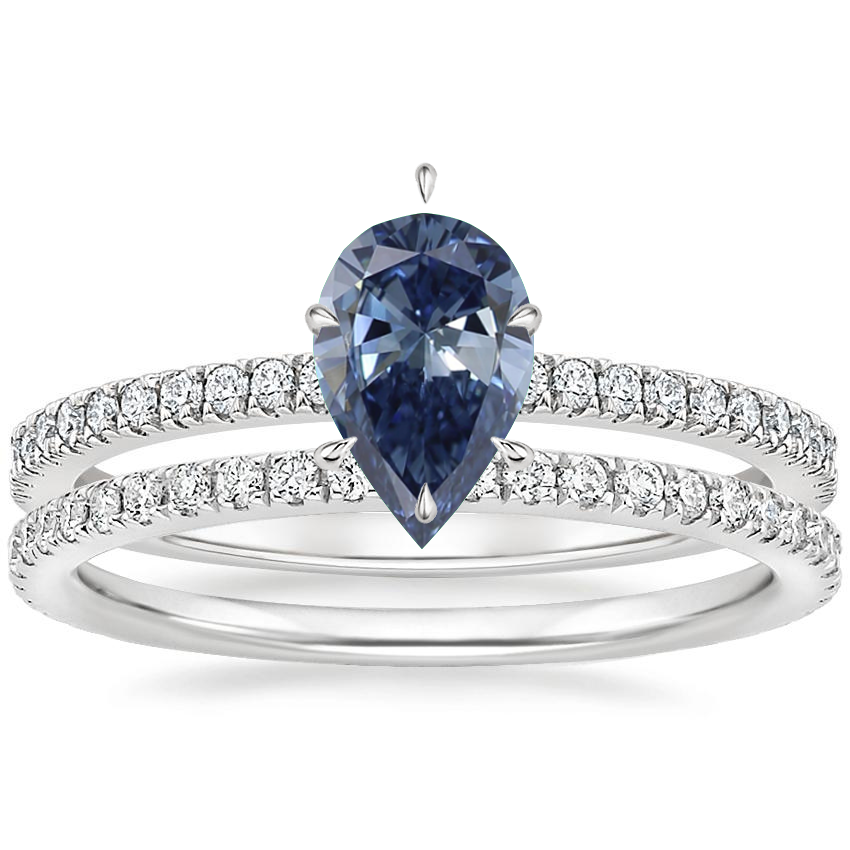 Platinum Viviana Diamond Ring (1/4 ct. tw.) with Luxe Ballad Diamond Ring (1/4 ct. tw.)