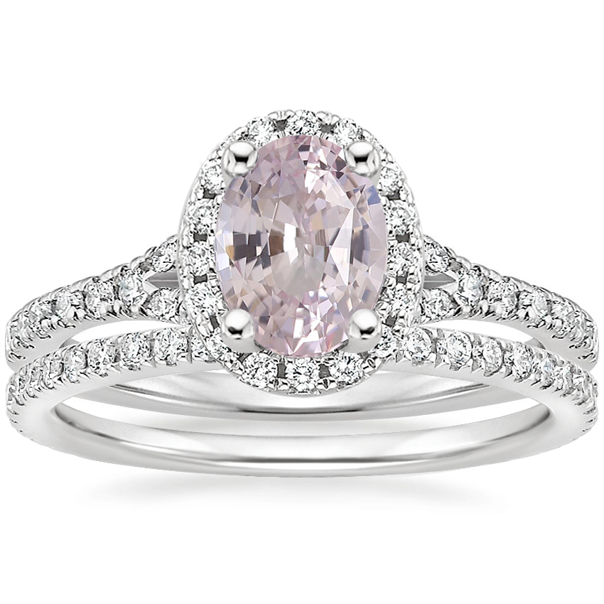 Platinum Joy Diamond Ring (1/3 ct. tw.) with Luxe Ballad Diamond Ring (1/4 ct. tw.)