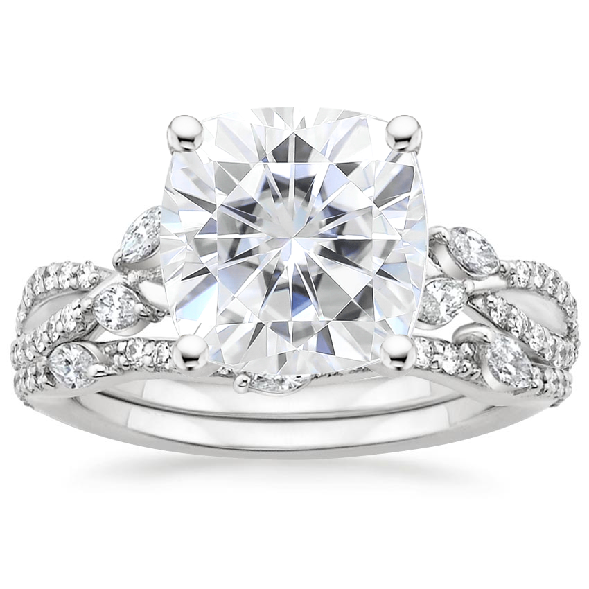 PT Moissanite Luxe Willow Bridal Set (1/2 ct. tw.), top view