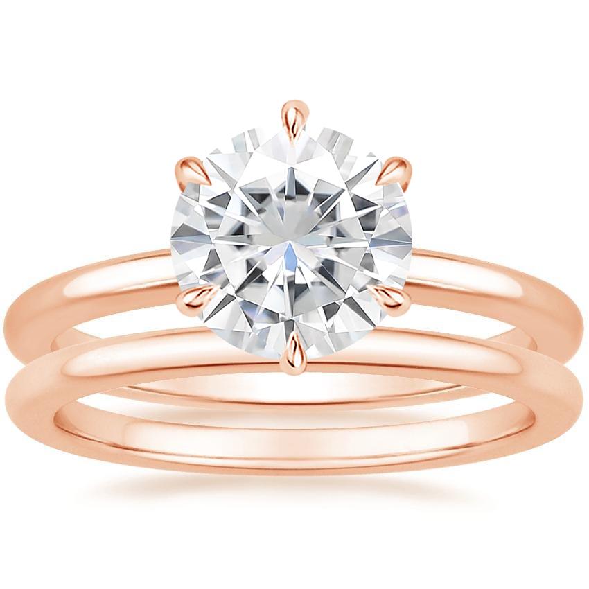 14KR Moissanite Esme Bridal Set, top view