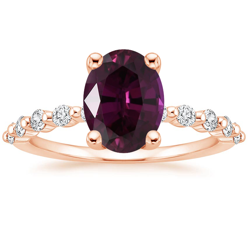 14K Rose Gold Marseille Half Coverage Diamond Ring (1/4 ct. tw.), large top view