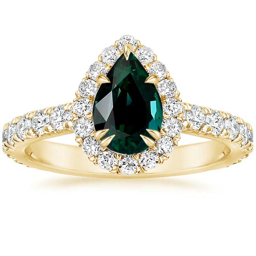 18K Yellow Gold Sienna Halo Three-Quarter Coverage Diamond Ring (3/4 ct. tw.), large top view