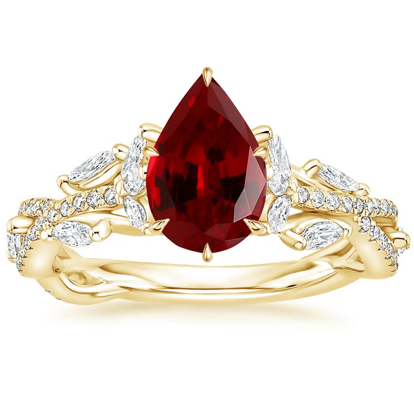 18K Yellow Gold Luxe Secret Garden Diamond Ring (3/4 ct. tw.), large top view
