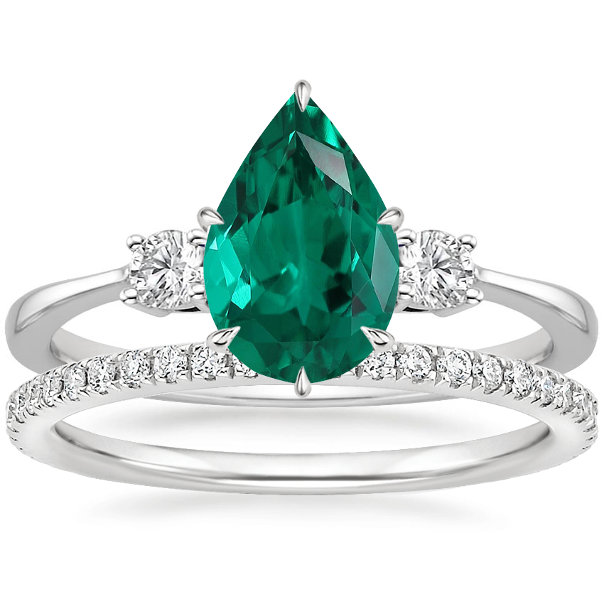 Platinum Selene Diamond Ring with Luxe Ballad Diamond Ring (1/4 ct. tw.)