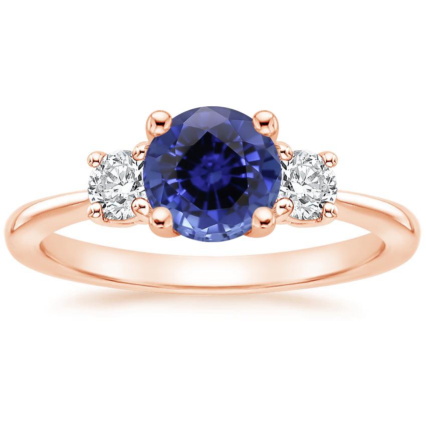Rose Gold Sapphire Serena Diamond Ring (1/3 ct. tw.)