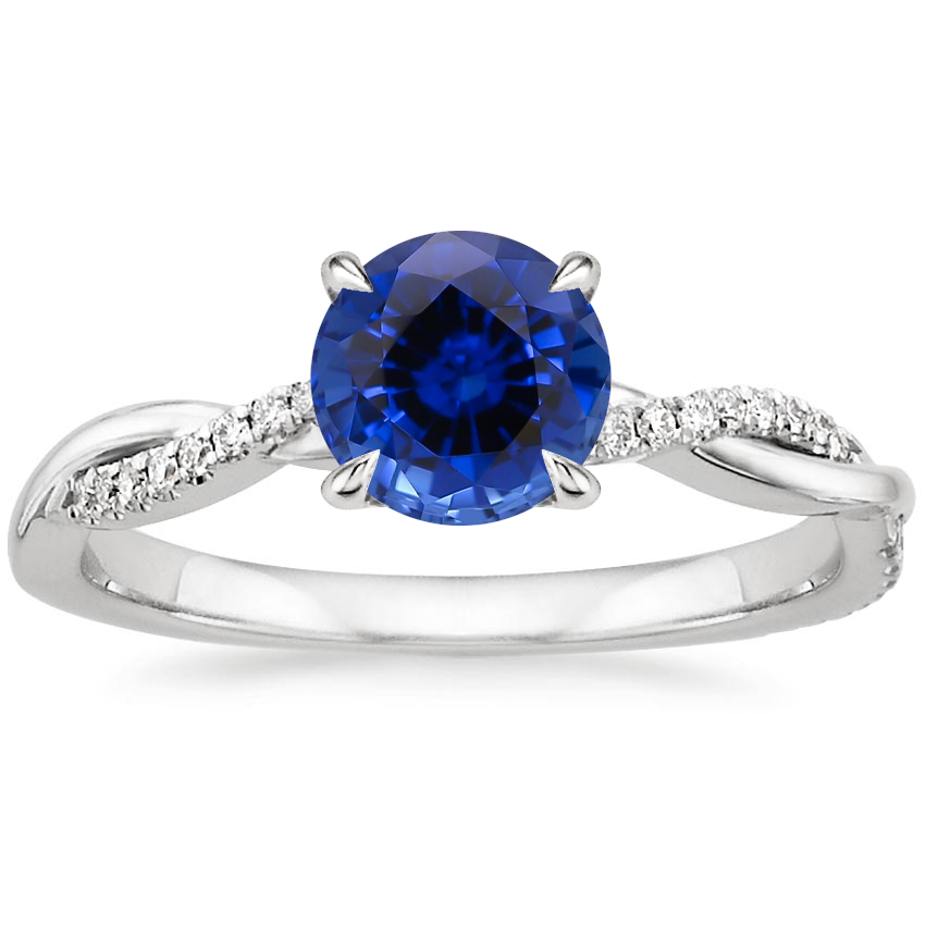 Royal Blue CZ Spiral 22k Gold Ring – Andaaz Jewelers
