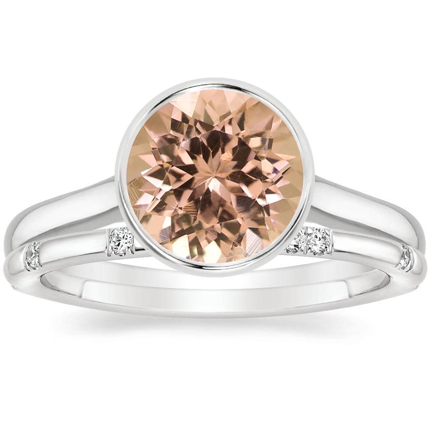 18K White Gold Luna Ring with Astra Diamond Ring