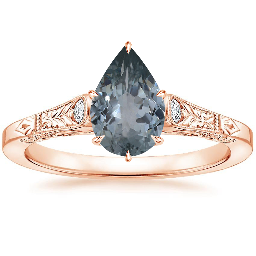 14K Rose Gold Valentina Diamond Ring, large top view