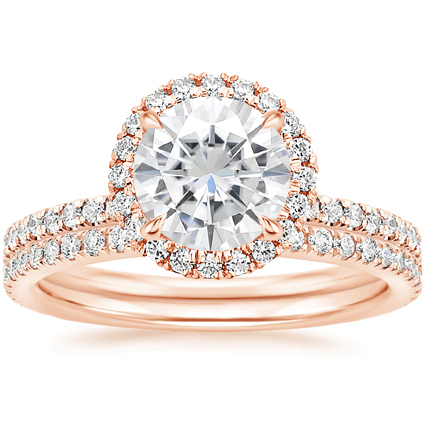 14KR Moissanite Waverly Diamond Bridal Set (2/3 ct. tw.), top view