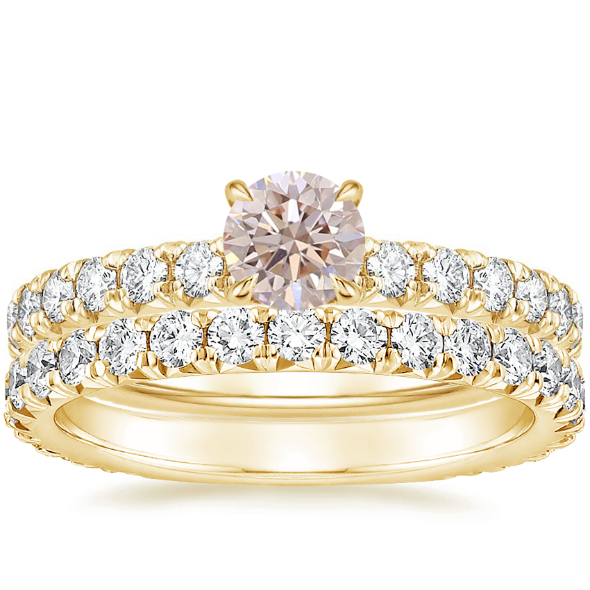 14K Yellow Gold Olympia Diamond Ring with Luxe Sienna Diamond Ring (5/8 ct. tw.)