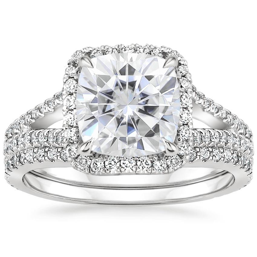 18KW Moissanite Fortuna Diamond Bridal Set (2/3 ct. tw.), top view