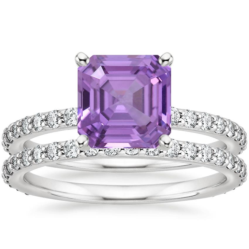 18K White Gold Luxe Petite Shared Prong Diamond Bridal Set (3/4 ct. tw.)