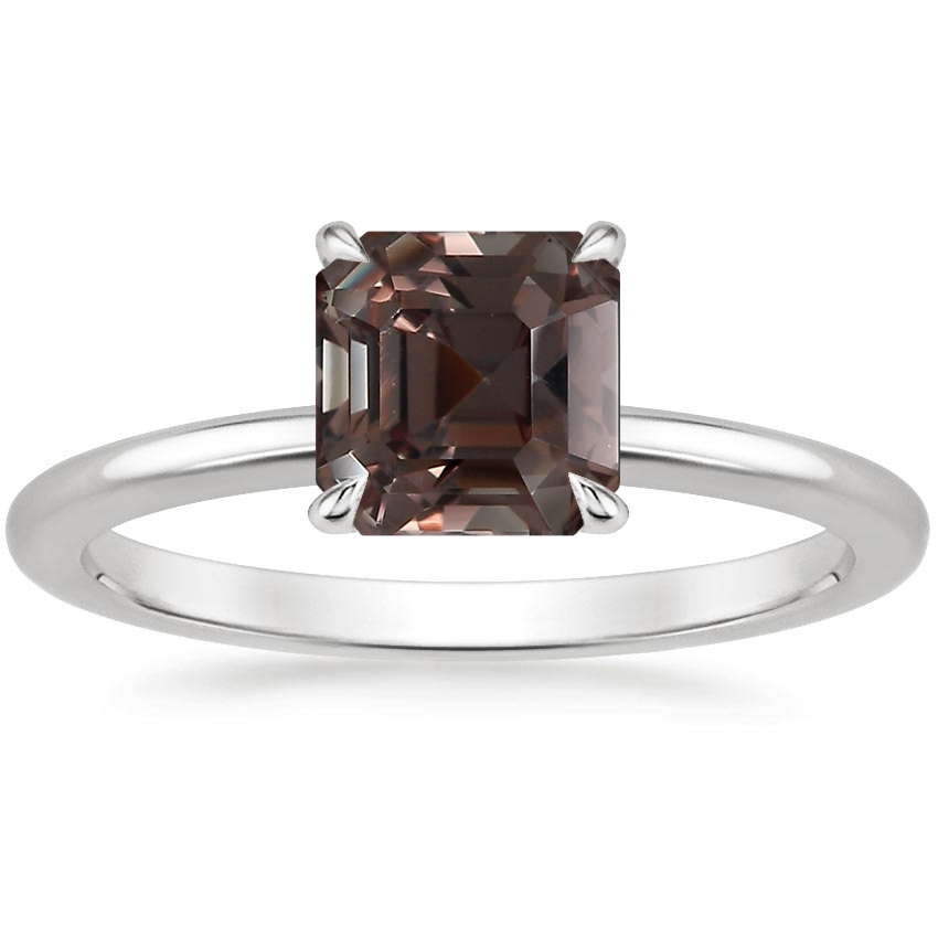 18K White Gold Audrey Perfect Fit 1.4mm Solitaire Ring, large top view