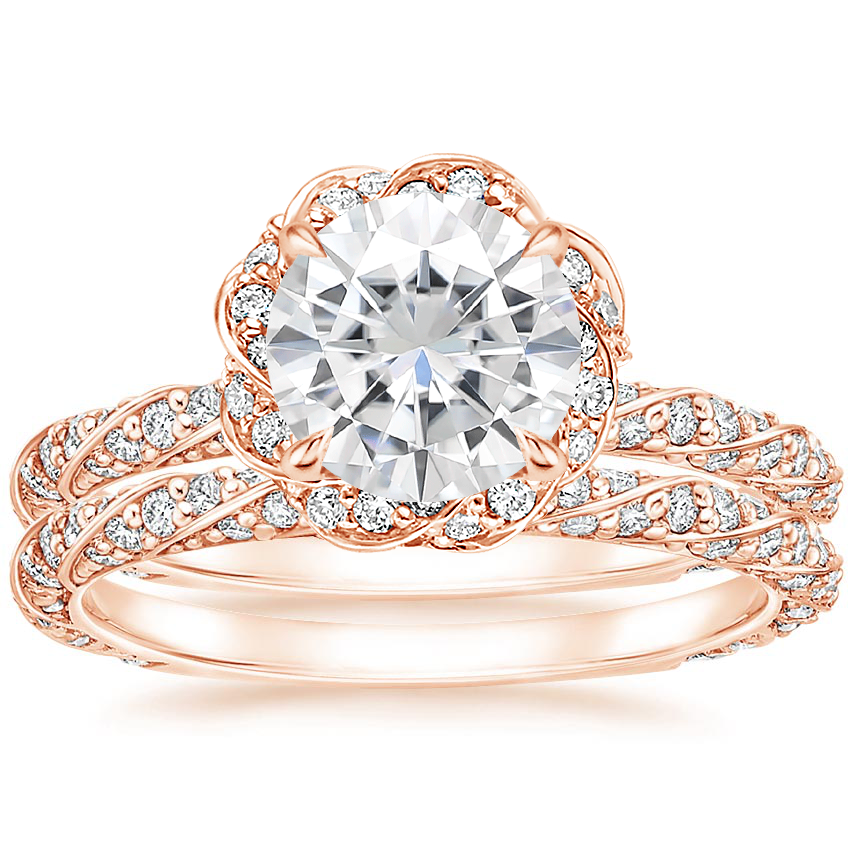 14KR Moissanite Nova Diamond Bridal Set (3/4 ct. tw.), top view