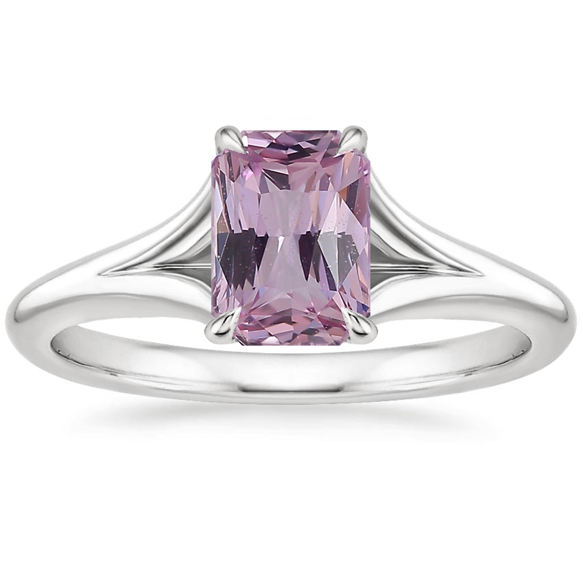 18K White Gold Reverie Solitaire Ring, large top view