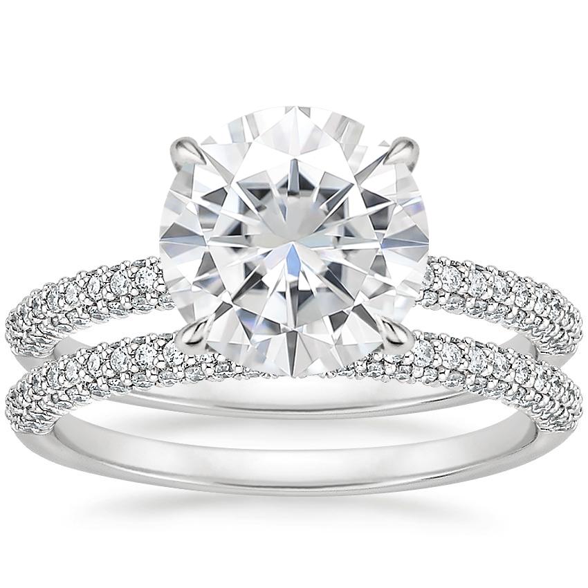 PT Moissanite Valencia Diamond Bridal Set (5/8 ct. tw.), top view