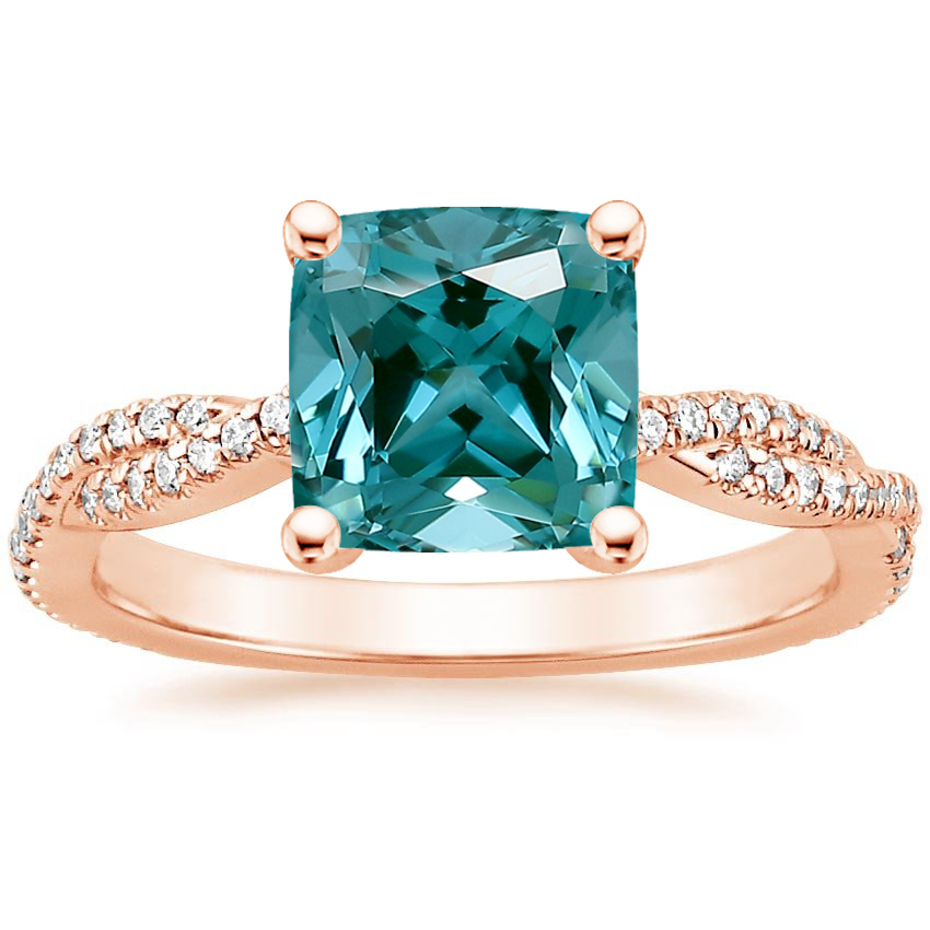 14K Rose Gold Petite Luxe Twisted Vine Diamond Ring (1/4 ct. tw.), large top view