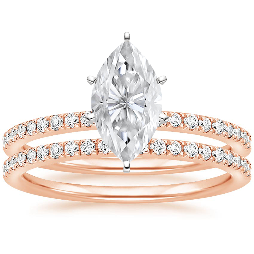14K Rose Gold Ballad Diamond Bridal Set (1/3 ct. tw.)