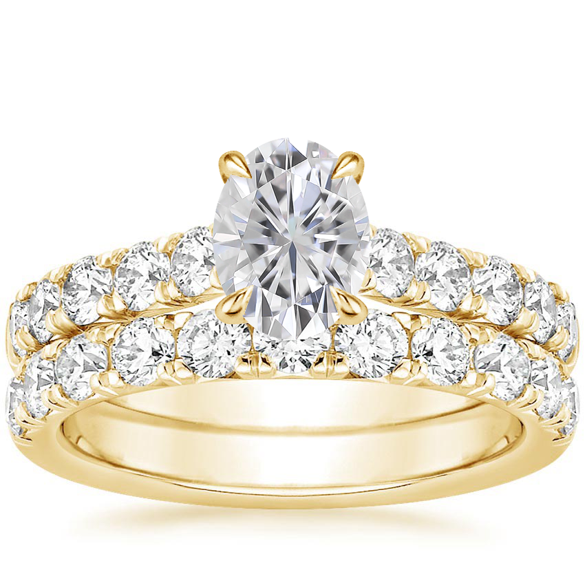 18KY Moissanite Anthology Bridal Set (1 1/5 ct. tw.), top view