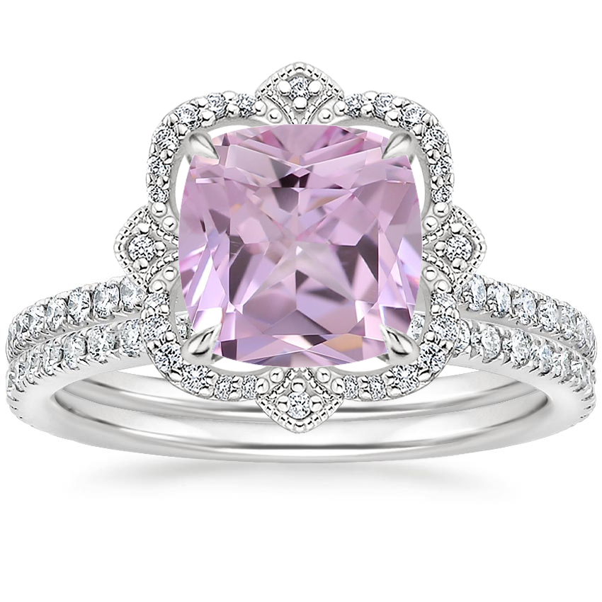 Platinum Reina Diamond Ring with Luxe Ballad Diamond Ring (1/4 ct. tw.)