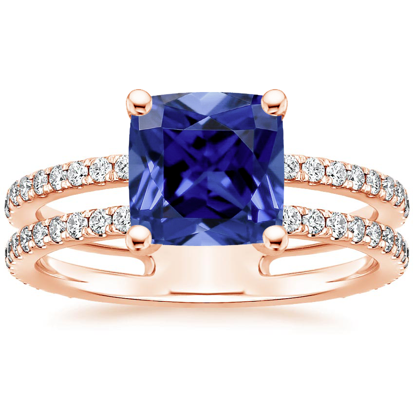 Rose Gold Sapphire Linnia Diamond Ring (1/2 ct. tw.)