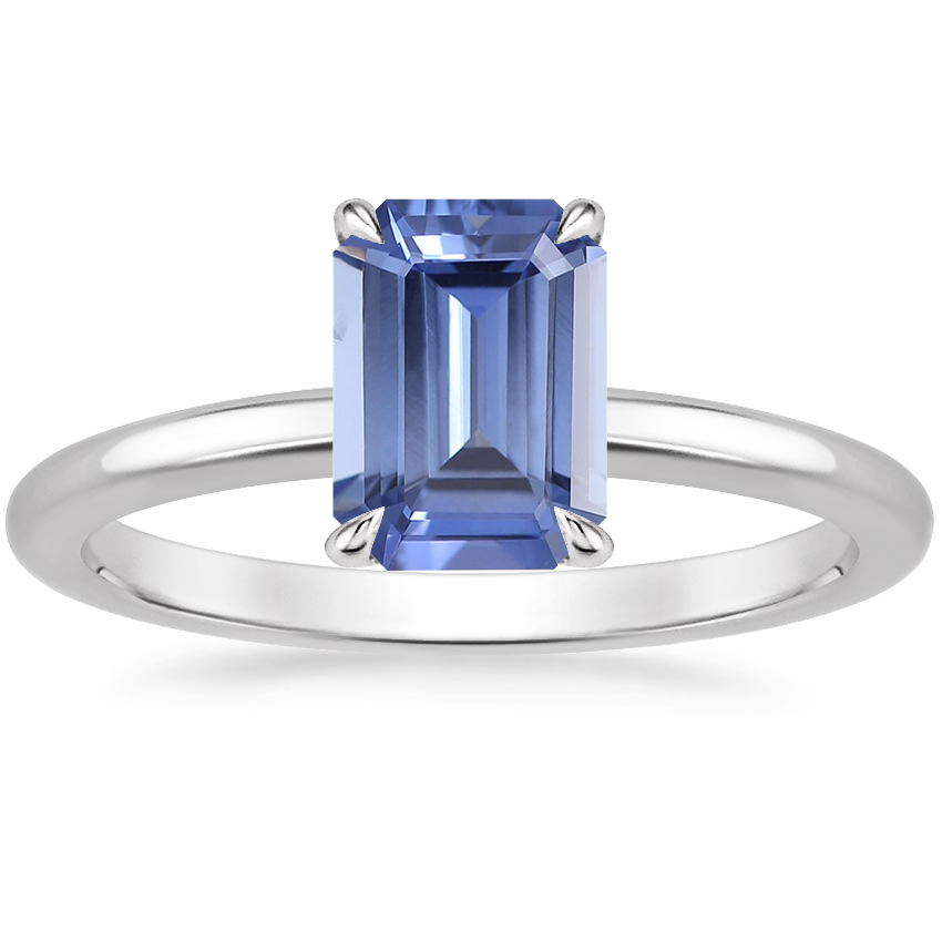 Platinum Elodie 1.8mm Solitaire Ring, large top view