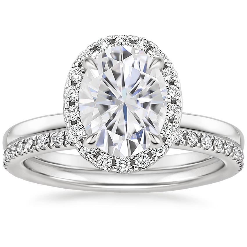 18KW Moissanite Vienna Diamond Bridal Set (1/2 ct. tw.), top view