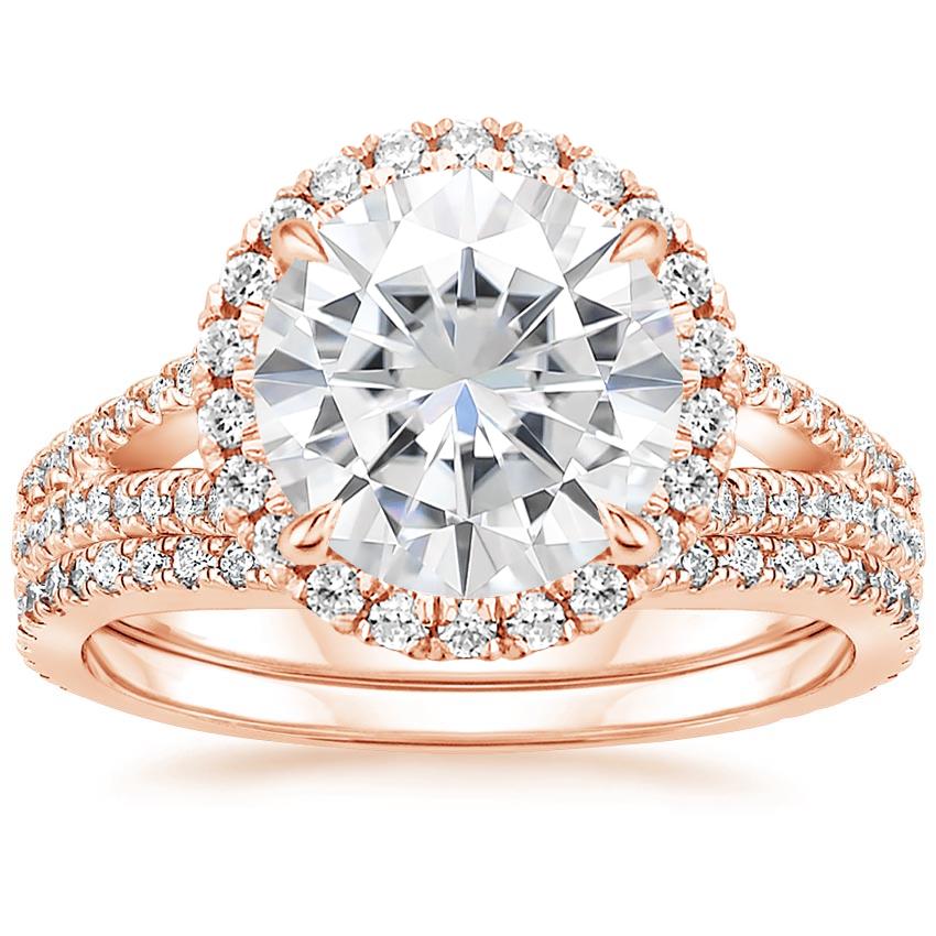 14KR Moissanite Fortuna Diamond Bridal Set (2/3 ct. tw.), top view
