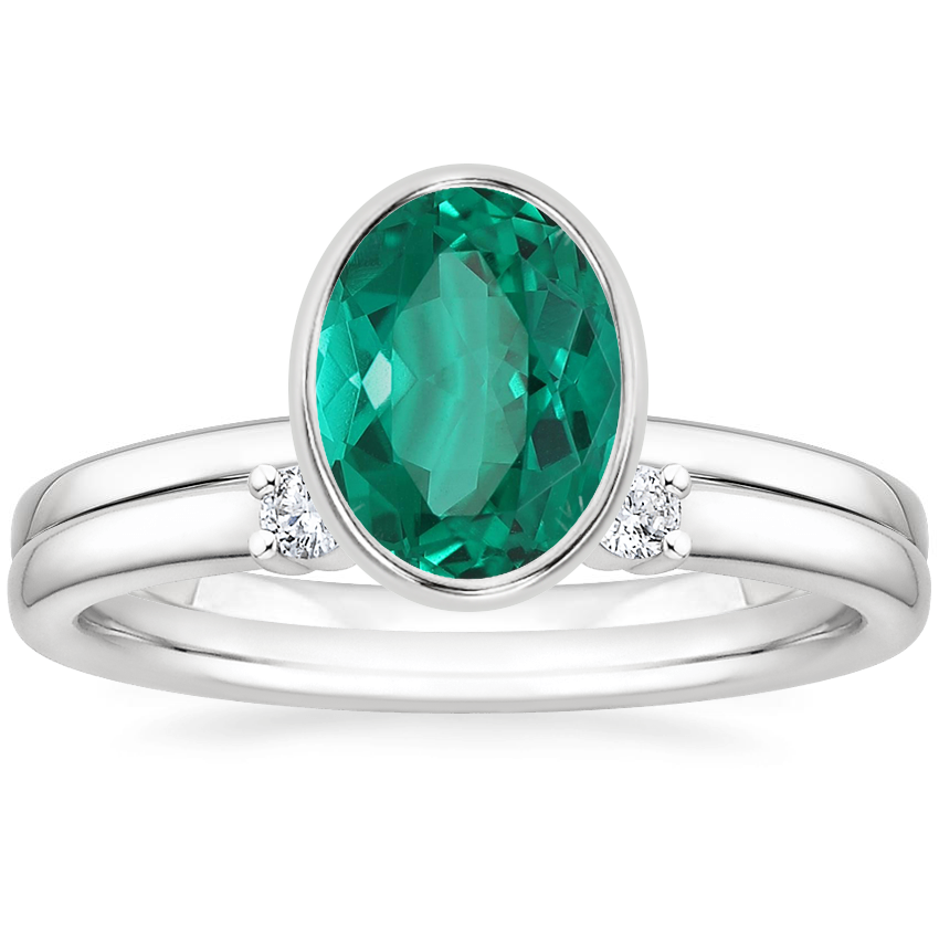 Platinum Noemi Ring with Wren Diamond Ring