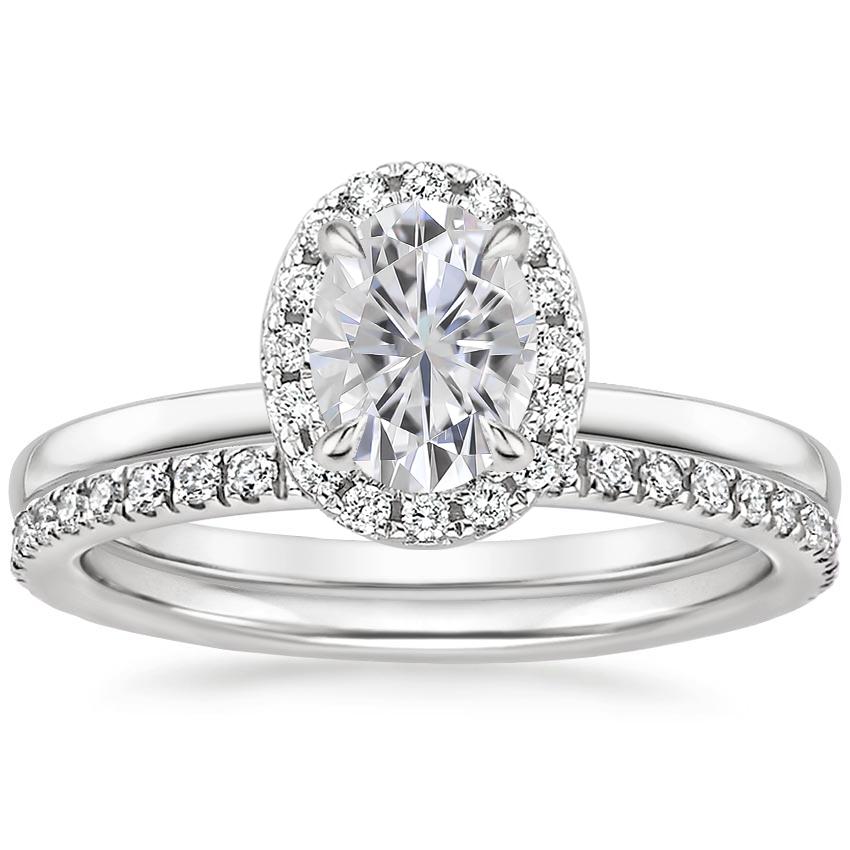 18KW Moissanite Vienna Diamond Bridal Set (1/2 ct. tw.), top view