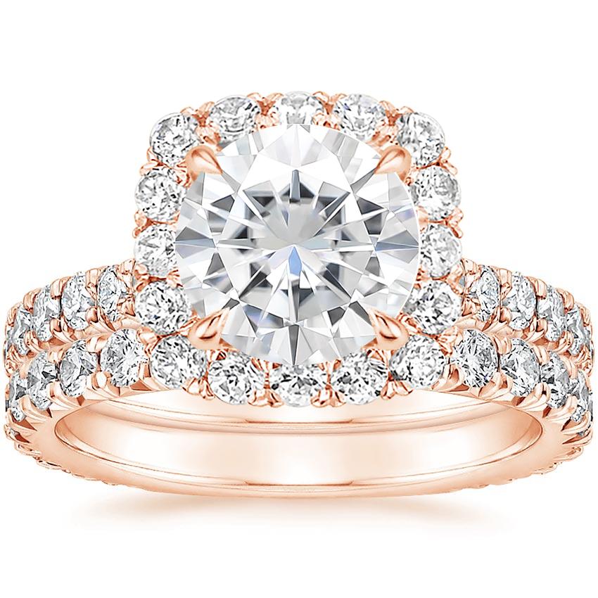 14KR Moissanite Estelle Diamond Bridal Set (1 1/3 ct. tw.), top view