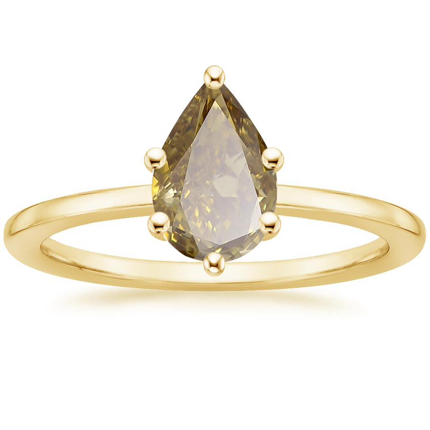 18K Yellow Gold Haven Diamond Ring, large top view