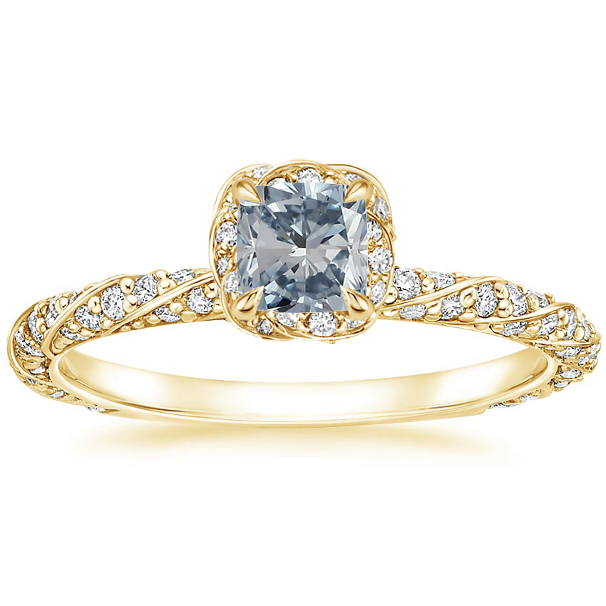18K Yellow Gold Nova Halo Diamond Ring (1/2 ct. tw.), large top view
