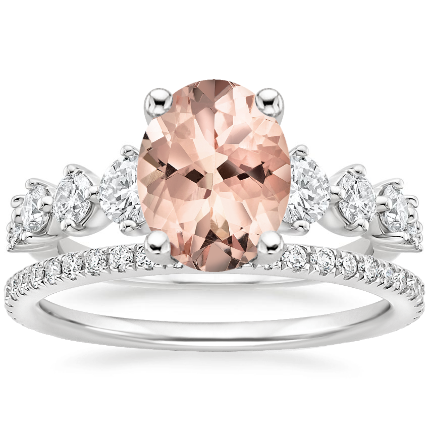 Echo Stud Earrings in Peach