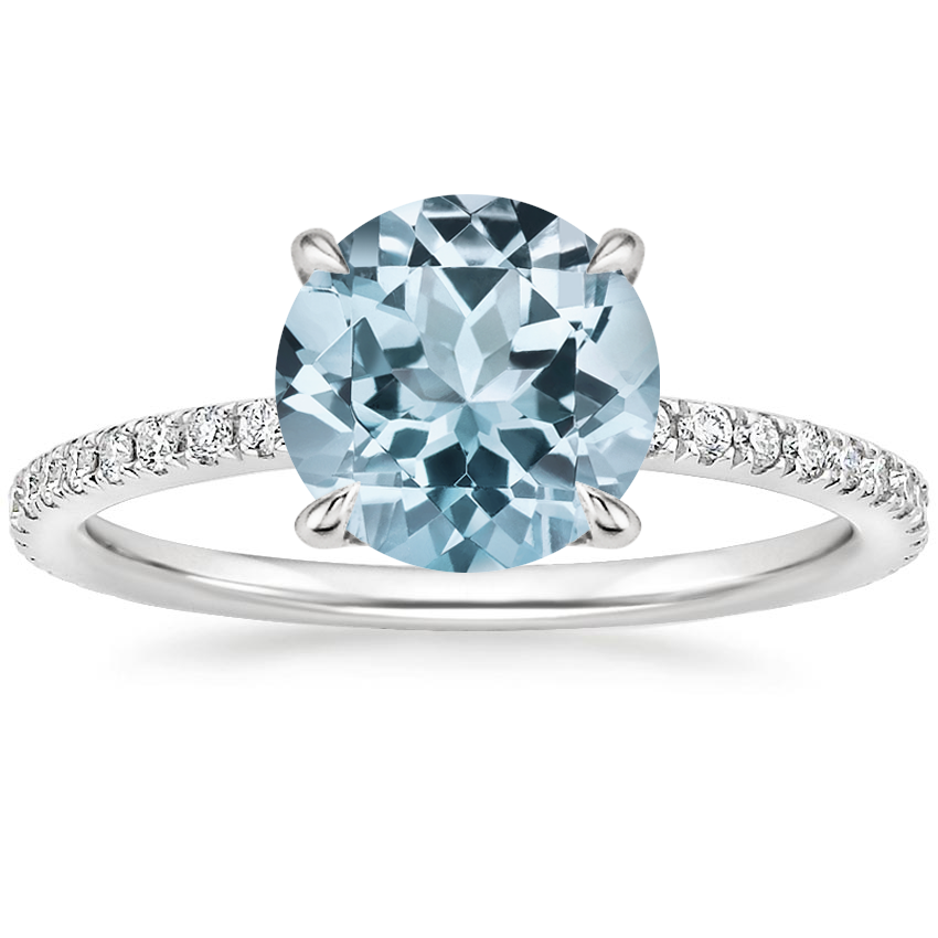 Aquamarine Luxe Perfect Fit Diamond Ring (1/4 ct. tw.) in 18K White Gold