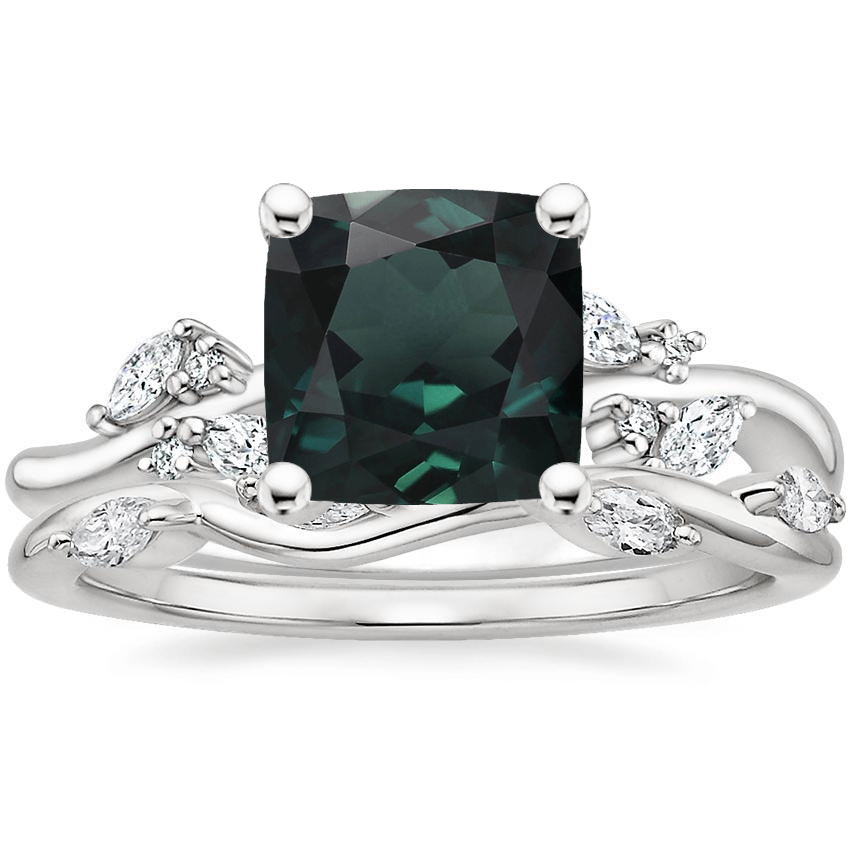 14K White Gold Arden Diamond Ring with Winding Willow Diamond Ring (1/8 ct. tw.)