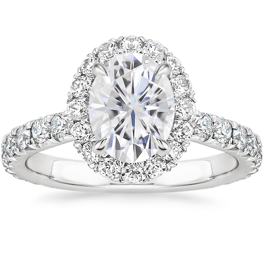 Moissanite Estelle Diamond Ring (3/4 ct. tw.) in Platinum