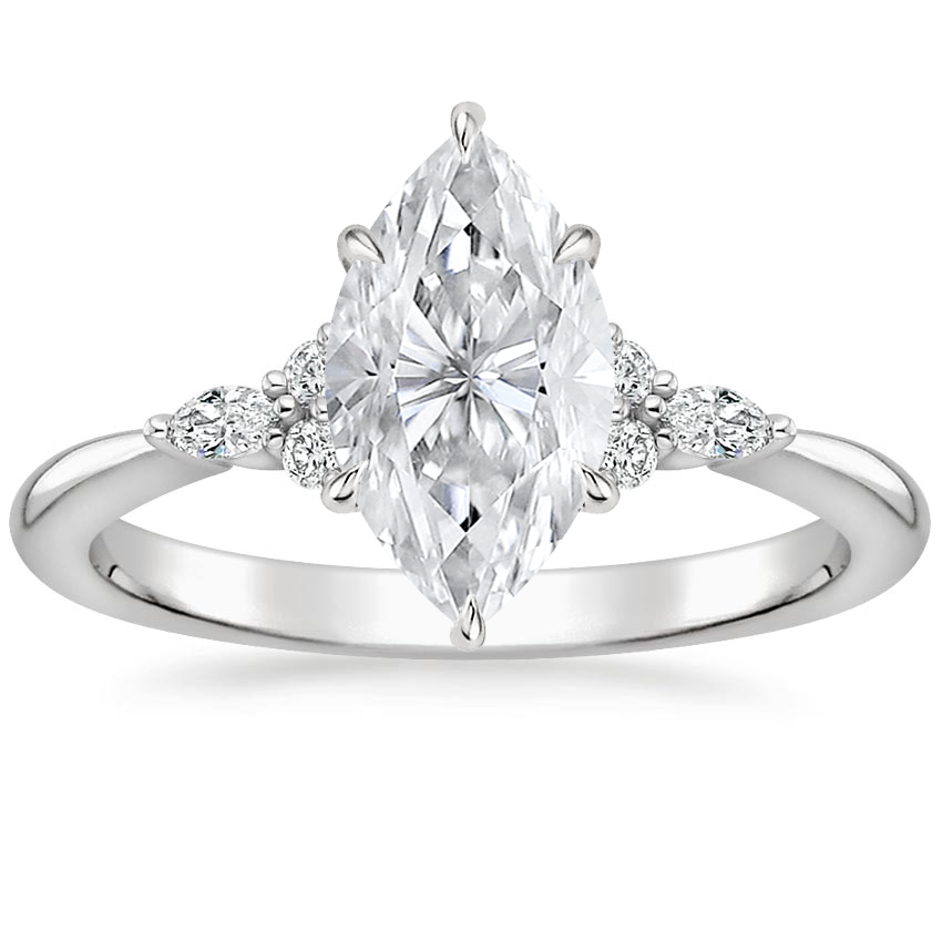 Platinum Nadia Diamond Ring, large top view
