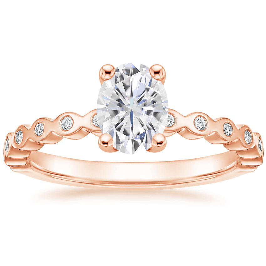 Rose Gold Moissanite Avery Diamond Ring