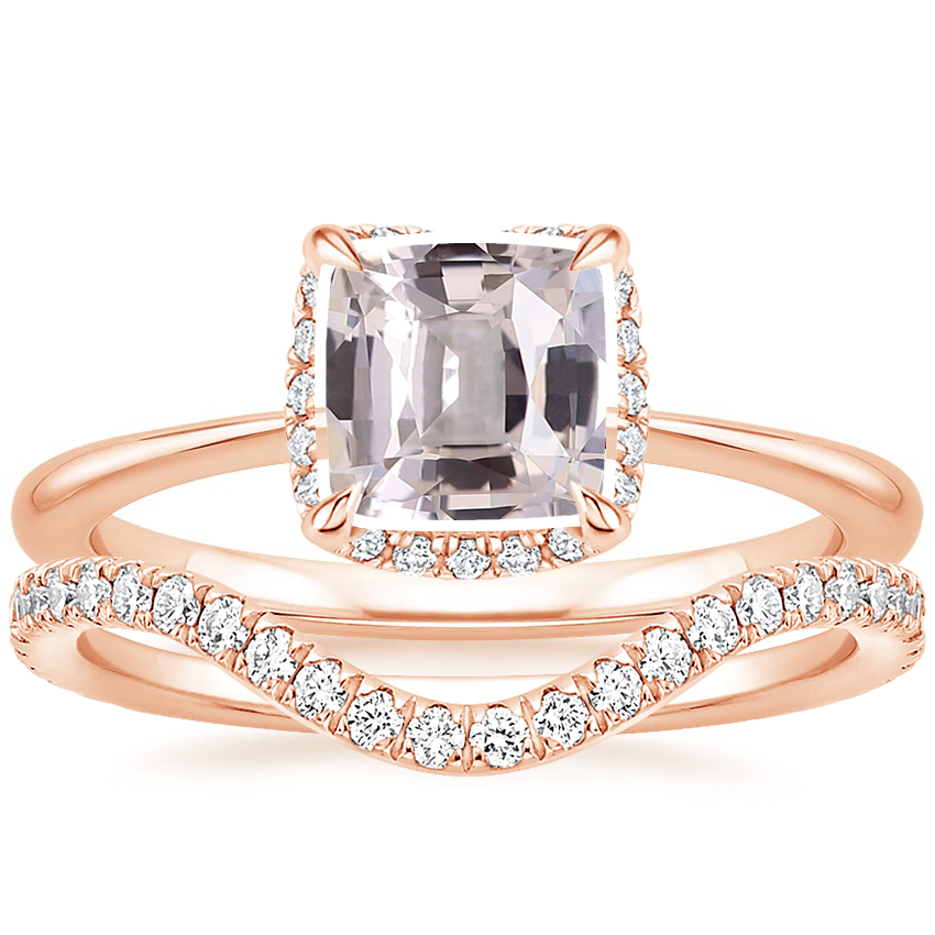 14K Rose Gold Regalia Diamond Ring with Stanza Diamond Ring