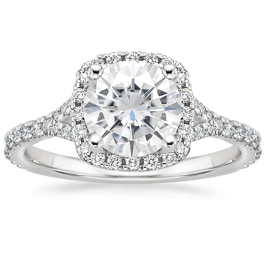 Moissanite Luxe Joy Diamond Ring (3/8 ct. tw.) in 18K White Gold