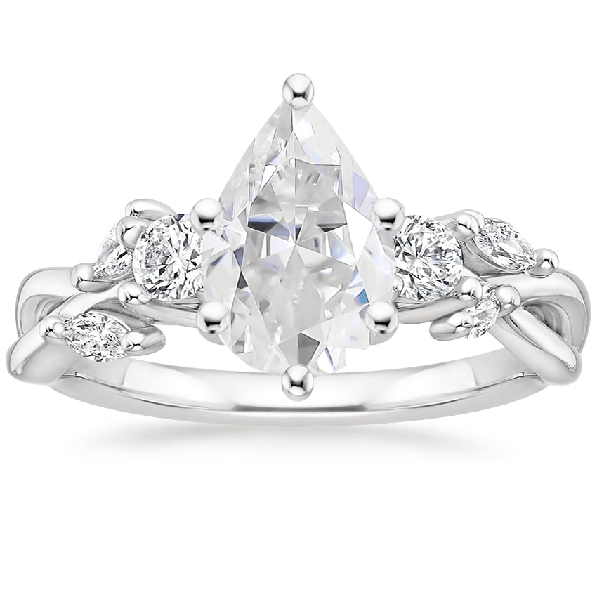 Platinum Willow Three Stone Diamond Ring (1/3 ct. tw.), large top view