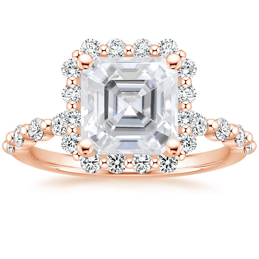 14K Rose Gold Marseille Halo Diamond Ring (1/2 ct. tw.), large top view