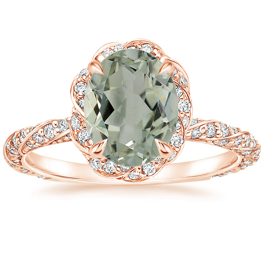 14K Rose Gold Nova Halo Diamond Ring (1/2 ct. tw.), large top view
