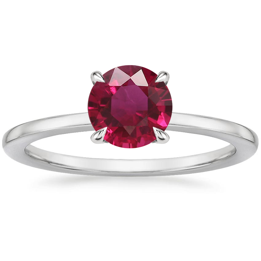 18K White Gold Lumiere Diamond Ring, large top view