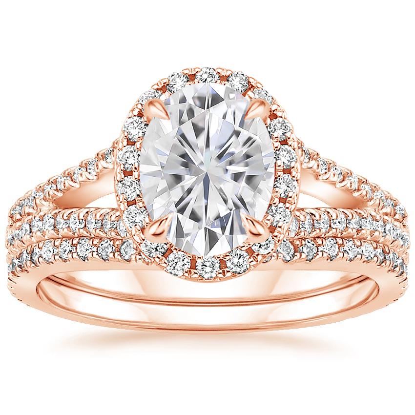 14KR Moissanite Fortuna Diamond Bridal Set (2/3 ct. tw.), top view