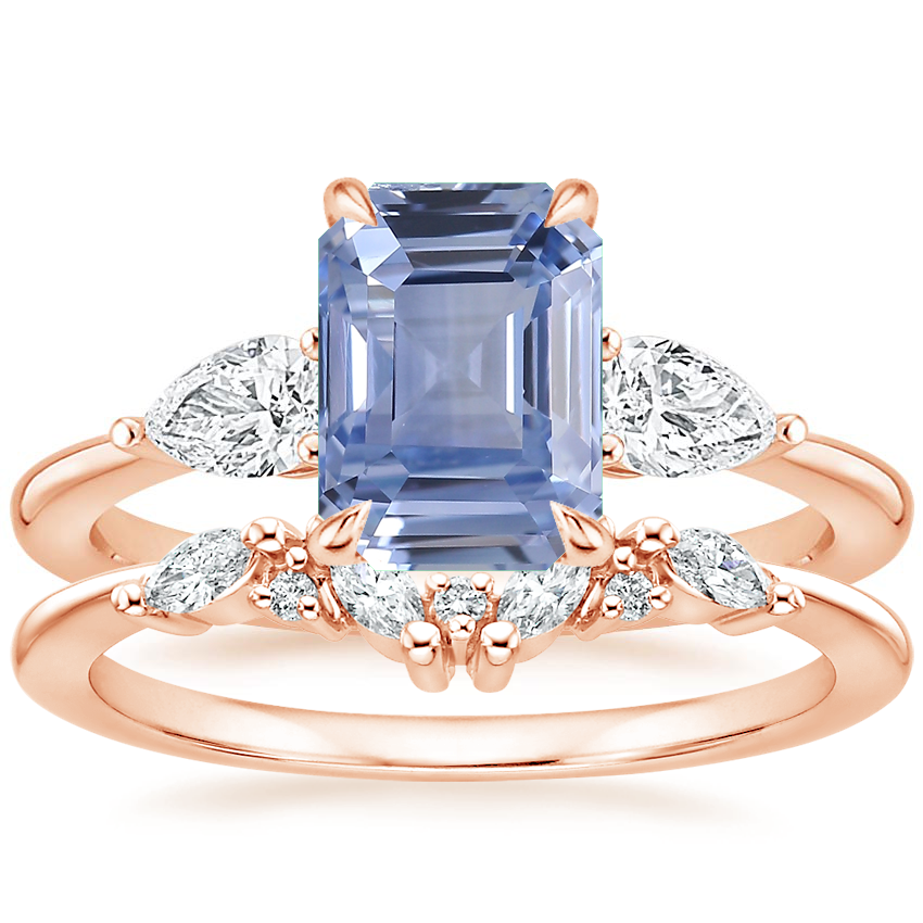 14K Rose Gold Opera Diamond Ring with Yvette Diamond Ring