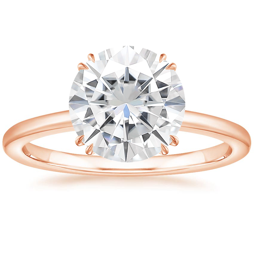 Rose Gold Moissanite Sora Diamond Ring