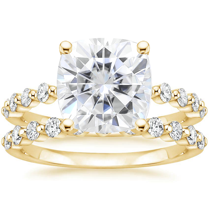 18KY Moissanite Marseille Diamond Bridal Set (1/2 ct. tw.), top view