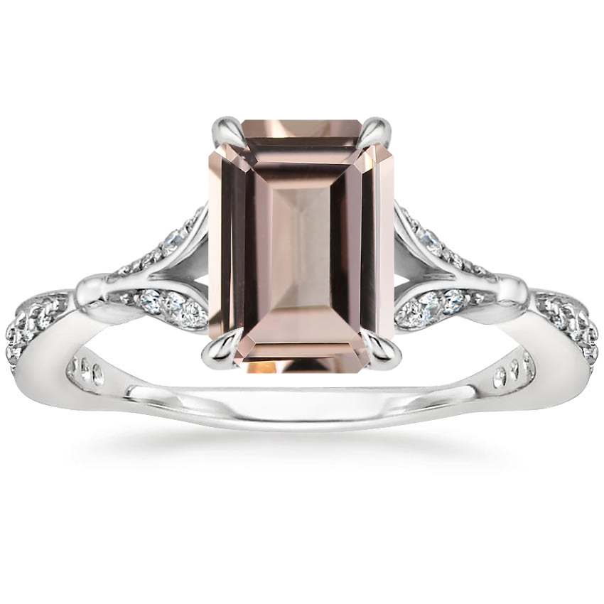 18K White Gold Zinnia Diamond Ring (1/3 ct. tw.), large top view